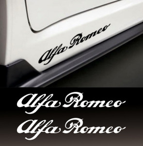 Наклейки вінілові у стилі Alfa Romeo 2шт.