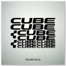 Набор наклеек на велосипед "CUBE", наклейки на раму.