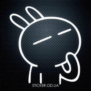 Виниловая наклейка на автомобиль - Зайчик JDM #2