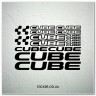 Набор наклеек на велосипед "CUBE", наклейки на раму.