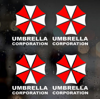 Набор наклеек на автомобиль Umbrella Corporation 4 шт.