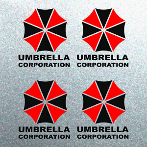 Набір наклейок на автомобіль Umbrella Corporation 4 шт.