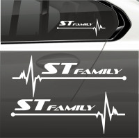 Вінілова наклейка на автомобіль - Subaru ST family pulse 2 шт.
