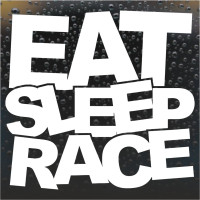 Виниловая наклейка на автомобиль - Eat Sleep Race
