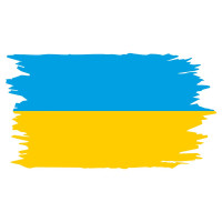 Вінілова  наклейка - Прапор України v2