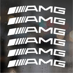 Наклейки на супорти та диски - AMG, 6 шт.