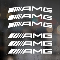 Наклейки на супорти та диски - AMG v5, 6 шт.