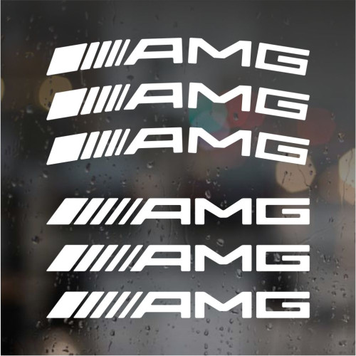 Наклейки на супорти та диски - AMG v5, 6 шт.