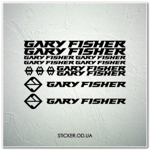 Набор наклеек на велосипед "Gary fisher", наклейки на раму.