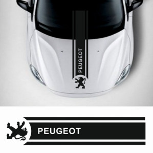 Наклейка на авто - Смуга на капот Peugeot