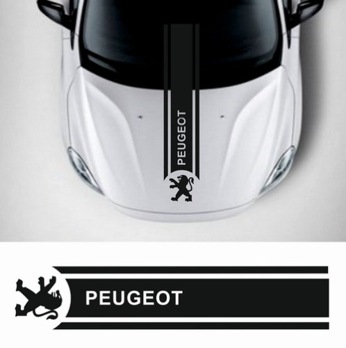 Наклейка на авто - Смуга на капот Peugeot