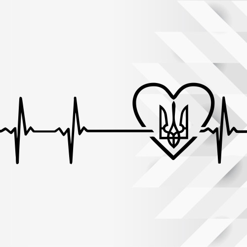 Виниловая наклейка - Пульс Ukraine v2