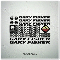 Набір наклейок на велосипеді "Gary fisher", наклейки на раму.
