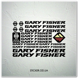 Набор наклеек на велосипед "Gary fisher", наклейки на раму.