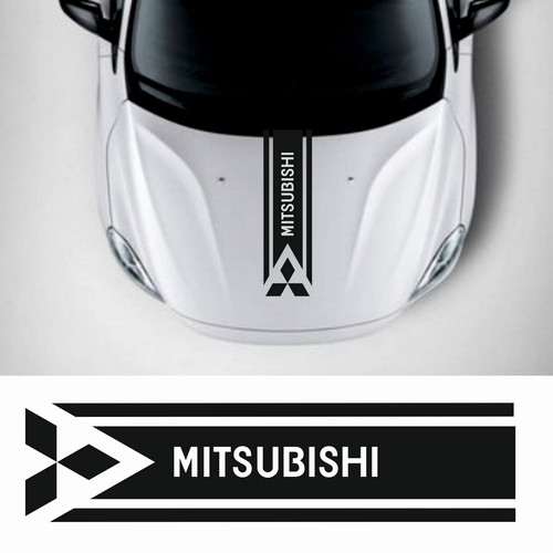 Наклейка на авто - Смуга на капот Mitsubishi