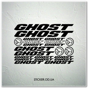 Набір наклейок на велосипеді GHOST, наклейки на раму.