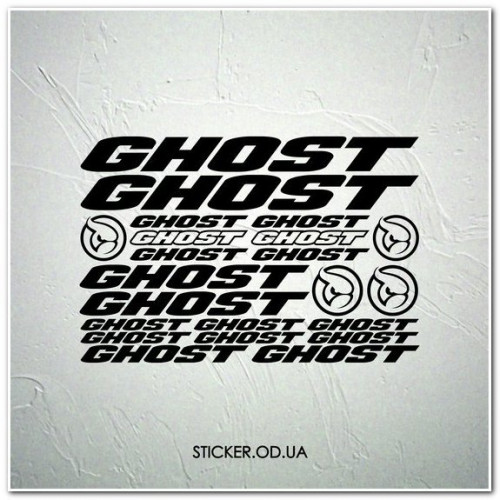 Набір наклейок на велосипеді GHOST, наклейки на раму.