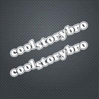 Вінілова наклейка на автомобіль - Cool Story Bro (2шт.)
