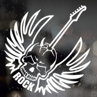 Виниловая наклейка на автомобиль - Rock music, слушаю рок-музыку
