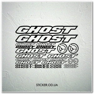 Набор наклеек на велосипед "GHOST", наклейки на раму.