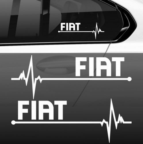 Наклейки на авто Fiat pulse / Фіат пульс, 2 шт.