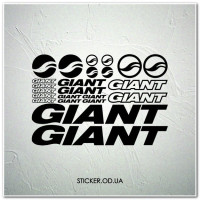 Набор наклеек на велосипед "GIANT", наклейки на раму.