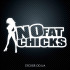 Вінілова наклейка на автомобіль - No fat chicks