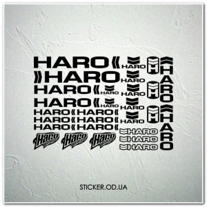 Набор наклеек на велосипед "HARO", наклейки на раму.