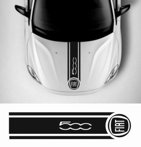 Наклейка на автомобіль - Смуга на капот Fiat 500