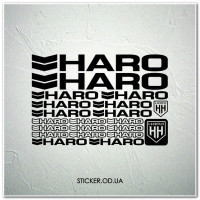 Набір наклейок на велосипед "HARO", наклейки на раму.