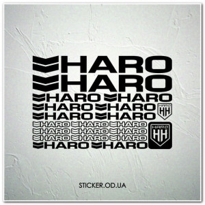 Набор наклеек на велосипед "HARO", наклейки на раму.