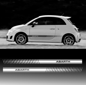 Наклейки смуги на бік автомобіля - FIAT АBART 500