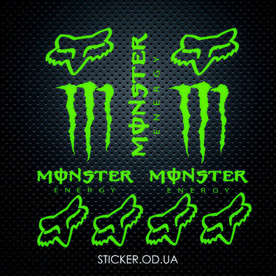 Набір вінілових наклейок - Monster set #3
