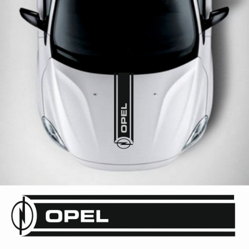 Наклейка на авто - Смуга на капот Opel