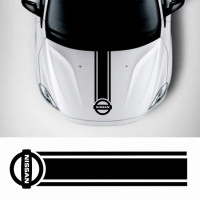 Наклейка на авто - Полоса на капот Nissan