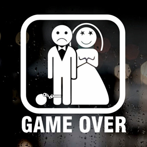 Наклейка на авто - Game over