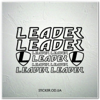 Набор наклеек на велосипед "Leader", наклейки на раму.