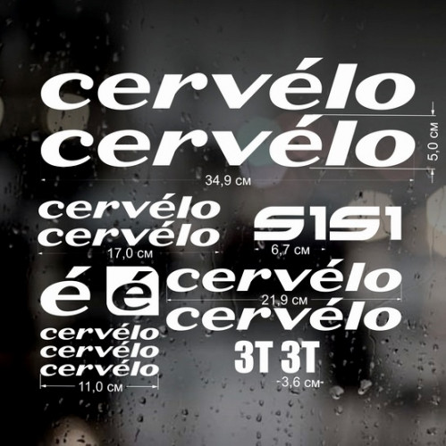 Набір наклейок на велосипед у стилі CERVELO