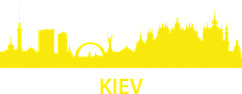 Вінілова наклейка на авто  - KIEV розмір 50 см
