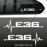 Вінілова наклейка на автомобіль BMW E36 pulse 2 шт.