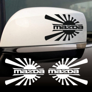Наклейки на дзеркала Mazda Японський прапор 2шт.