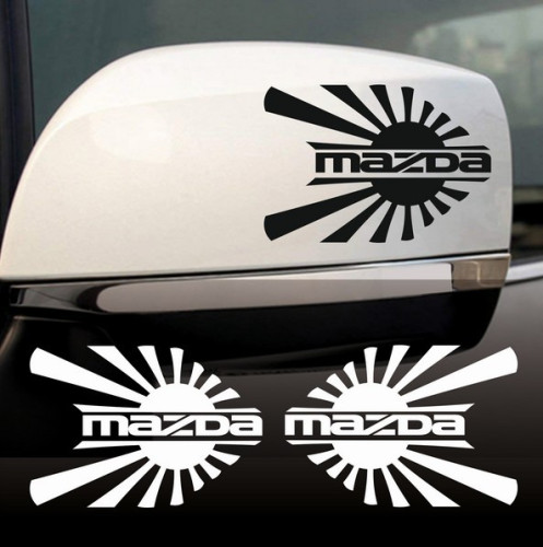 Наклейки на дзеркала Mazda Японський прапор 2шт.