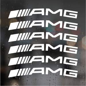 Наклейки на супорти та диски - AMG v3, 6 шт.