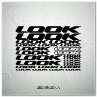 Набір наклейок на велосипед "LOOK", наклейки на раму.