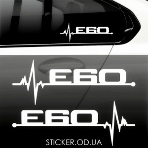 Вінілова наклейка на автомобіль BMW E60 pulse 2 шт.