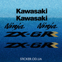 Набор виниловых наклеек на мотоцикл KAWASAKI ZX-6RR 2004