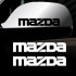 Наклейки на зеркала надпись Mazda ( 2шт.)