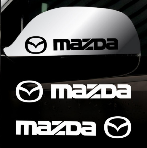 Наклейки на зеркала надпись Mazda ( 2шт.) #2