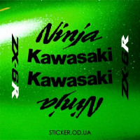 Набор виниловых наклеек на мотоцикл KAWASAKI ZX-6R, Ninja, 2007