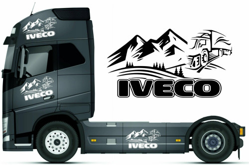 Наклейка на автомобиль - Iveco Горы